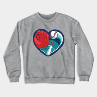 I love baseball Crewneck Sweatshirt